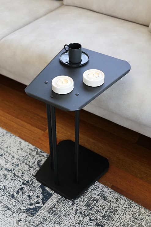 Coffee Table Sofa Side Table – Zigon, Armrest and Coffee Serving Table Multi-Purpose Design