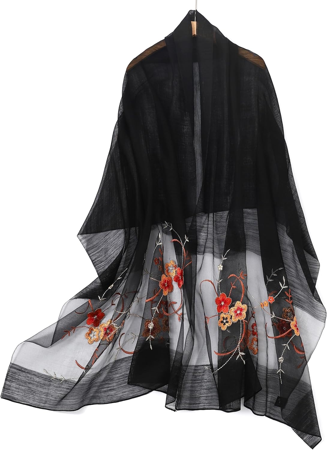 STARWHISPER Women Silk & Wool Long and Large Scarf Shawl Wrap For Evening Dress