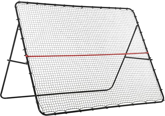 Soozier Soccer Rebounder Net, Adjustable and Foldable Multi-Sport Training Bounce Back Net, Target Goal for Soccer Practice and Training, 8.5' x 6.5'