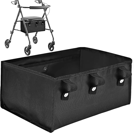 Under Seat Rollator Bag, Premium Walker Basket for Four Wheel Rollator, Walker Bags for Rolling Walker, Drive Rollator Accessories for Seniors, Storage Ipad, Books, and Essentials
