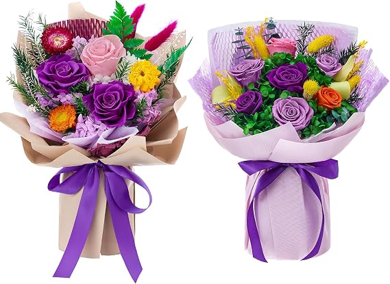 Forever Flowers Bouquets(Purple)