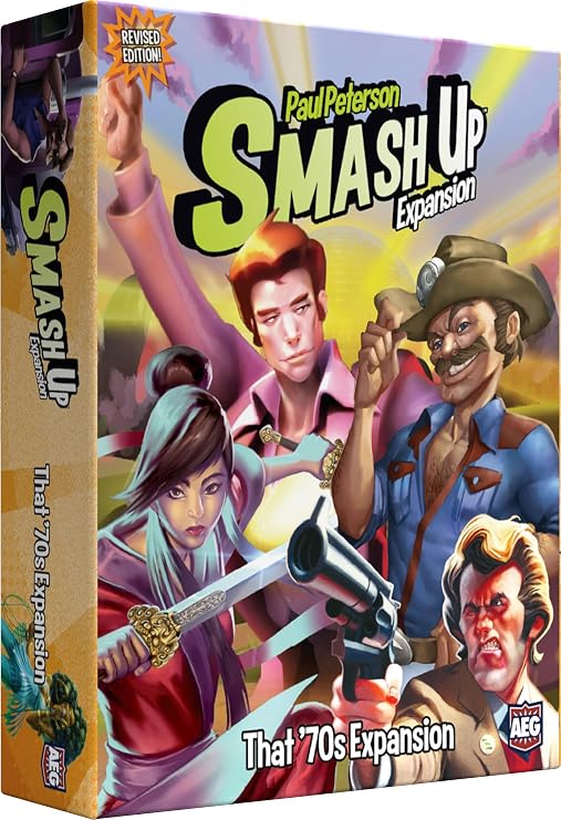 AEG Smash Up: That 70s Board Game Expansion | Battle Card Game | Disco Dancers, Kung Fu Fighters, Truckers, Vigilantes | 2-4 Players | Ages 12+