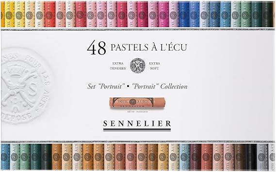 SENNELIER Extra-Soft French Pastel Portrait Professional Artist Box Set, 48-Colors