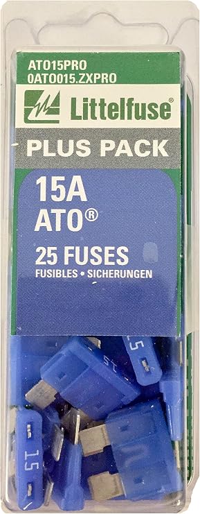 Littelfuse ATO15PRO ATO BP PRO Fast-Acting Automotive Blade Fuse - 25 Piece