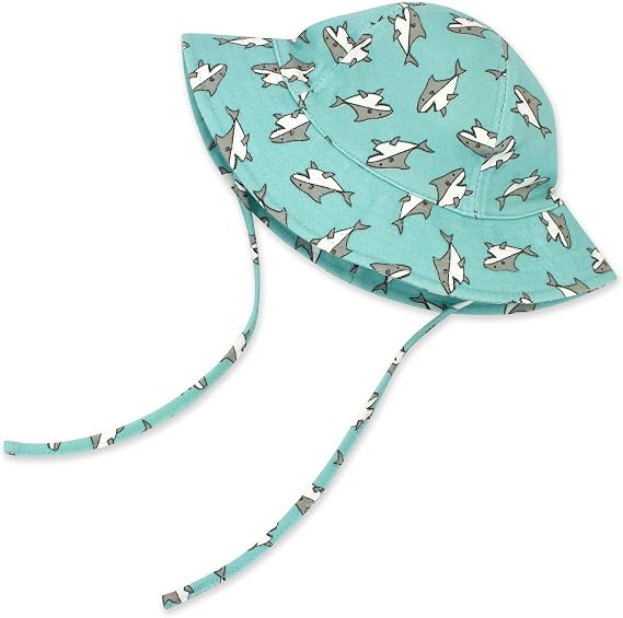 Zutano Baby Toddler Bucket Sun Hat, Wide Brim, Baby Shark | Breathable material