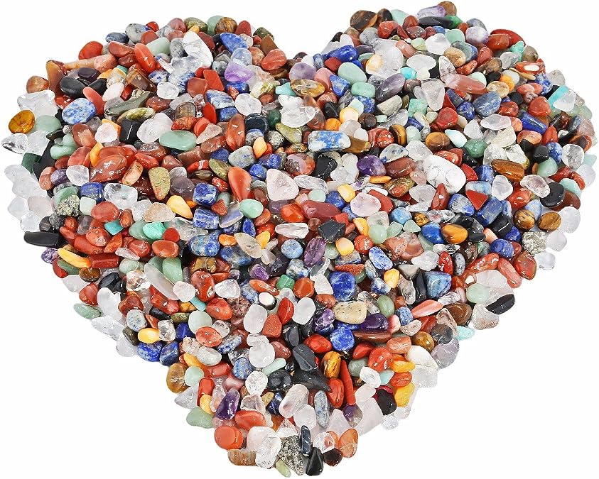 rockcloud 1 lb Small Tumbled Chips Crushed Stones for Home Decor | Irregular Shaped Stones, Healing Reiki Crystal, Jewelry Making, for Crystal Inlay, DIY Crafts, Vase Filler