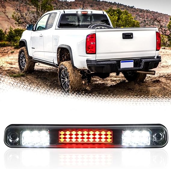 Jackma55 3rd Third Brake Light High Mount Stop Light Cargo Light For 1994-1998 Chevy Silverado 1988-1998 Chevrolet C1500 C2500 C3500 (Clear Lens), Pattern 3