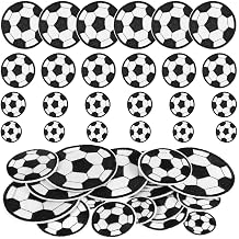 Amaxiu 24Pcs Soccer Iron On Patches, Embroidered Applique Sewing Patches Repair Patch DIY Crafts for Clothes Bags Jackets Jeans Hats Backpacks