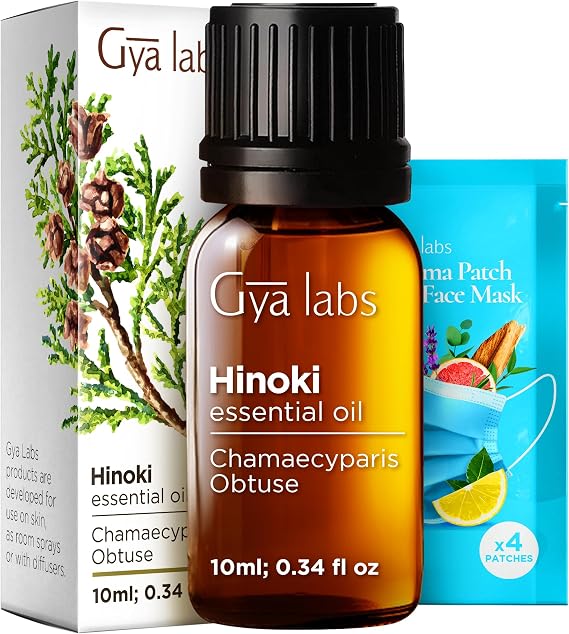 100% Pure Hinoki Essential Oil for Skin & Diffuser - 0.34 Fl Oz