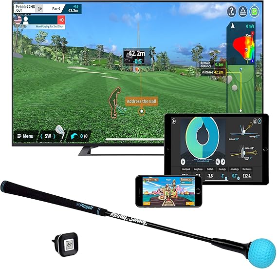 PHIGOLF Home Golf Simulator, Motion Sensor & 3D Analysis for Practice & Fun