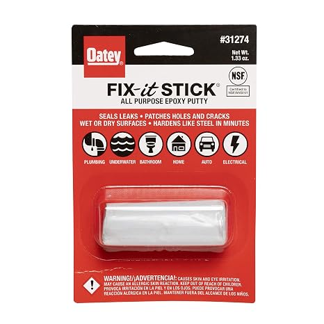 Oatey 31274 Stick Fix-It Multi-Purpose Epoxy Putty, 1.33 oz, White
