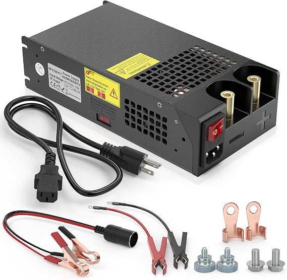 AC to DC Converter 800W 66.7A, 12V Power Supply 110V AC to 12V DC Converter Adapter Switch Transformer for RV, Radio/Car Stereos, LED Strip, Travel, Computer Project, 3D Printer
