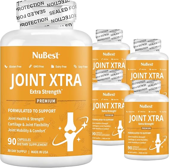 NuBest Joint Xtra - Joint Support Supplement - Joint Health Formula with Triple Joint Strength - Glucosamine, Chondroitin, Turmeric, MSM &