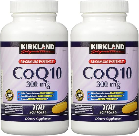 Kirkland wcaqZ, COQ10 300 mg 100 Softgels (Pack of 2)
