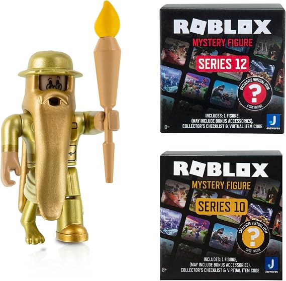 Roblox Action Collection - Jailbreak: The Golden Collector! + Two Mystery Figure Bundle [Includes 3 Exclusive Virtual Items]