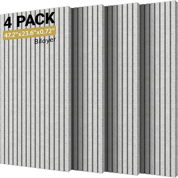 TONOR Dual-Layer Thickened Acoustic Wall Panels-4 Pack 47.2"x23.6"x0.72"