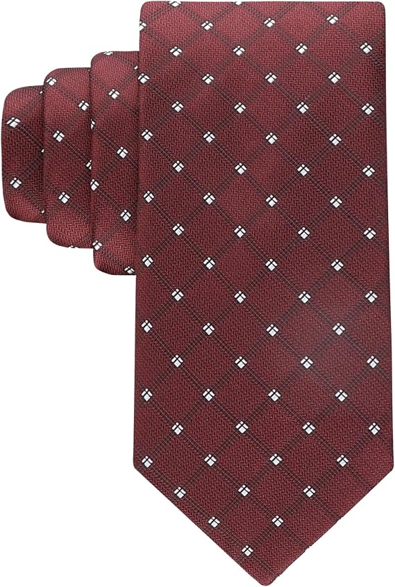 Haggar Men's Grid Pattern Self-tie Necktie