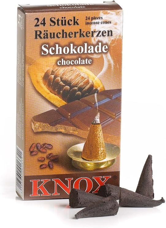 Knox Chocolate Scented Incense Cones, Pack of 24, Made in Germany