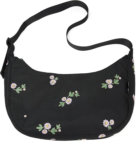 Ela Mo Crossbody Moon Bag [6L Volume] - Sustainable Crescent Moon Bag for Women Made of Recycled PET - Lightweight Shoulder Bag for Everyday Use Travel & Leisure - Semicircular Cross Bag Shoulder Bag