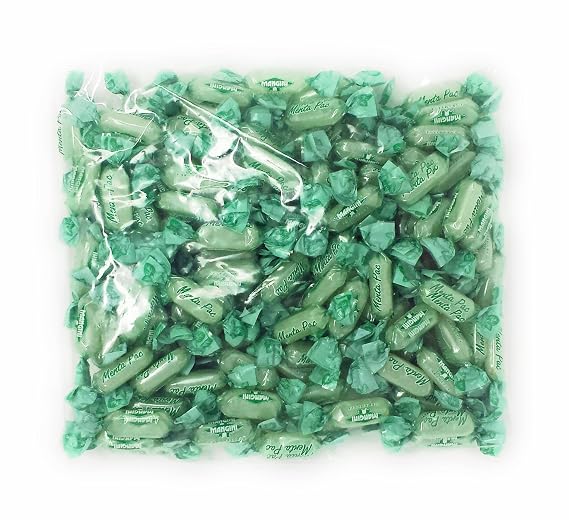 Mangini Candy, Menta (Mint Sweet) Candy (1 bag) 2.2 Pounds