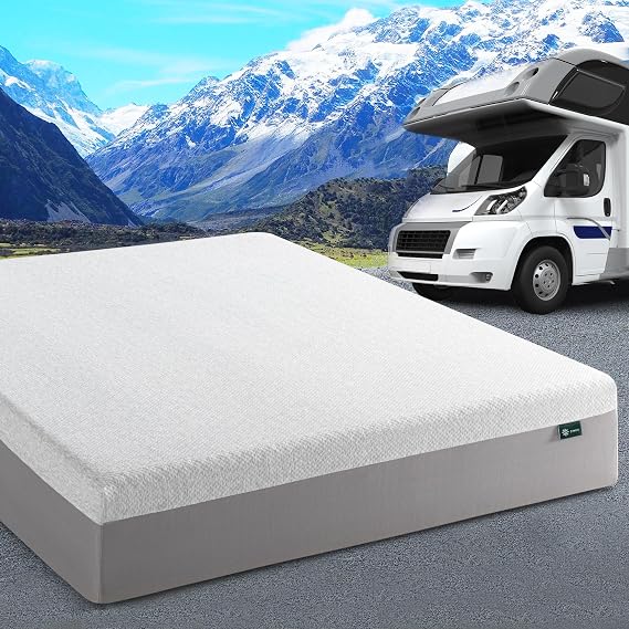 Zinus 10 Inch Short Queen Ultima RV Memory Foam Mattress, Medium Firm Feel | Fiberglass Free, Breathable Airflow Memory Foam, CertiPUR-US & OEKO-TEX Certified Safe Materials, Mattress in A Box