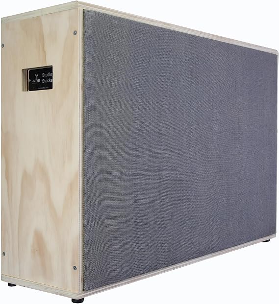 ATS Acoustics Studio Stacker Bass Trap 24"x36"x10" (Gray, Pine Case) | NRC 1.63. Portable and stackable sound absorbing gobo. Professional full range frequency absorption. No installation required