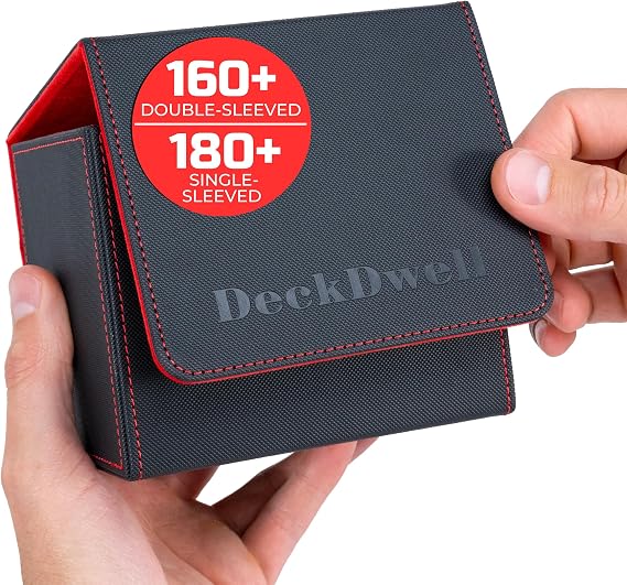 MTGCommander Ekranlı Kart Kutusu 250+ Kolsuz Kartlara Uyar, TCG Saklama Kutusu, Zar Tepsili Sihirli Toplama Kartı Güverte Düzenleyici
