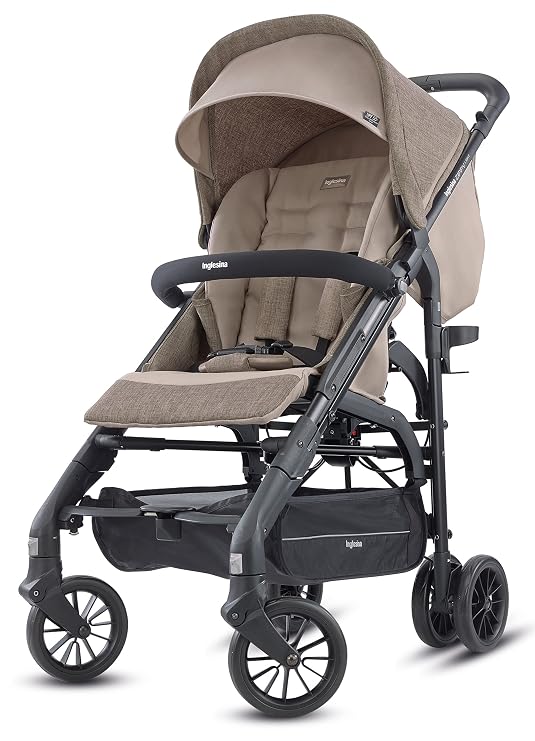 Inglesina Zippy Light Stroller - Car Seat Compatible Lightweight Stroller with Premium Accessories Included (Safari Beige)