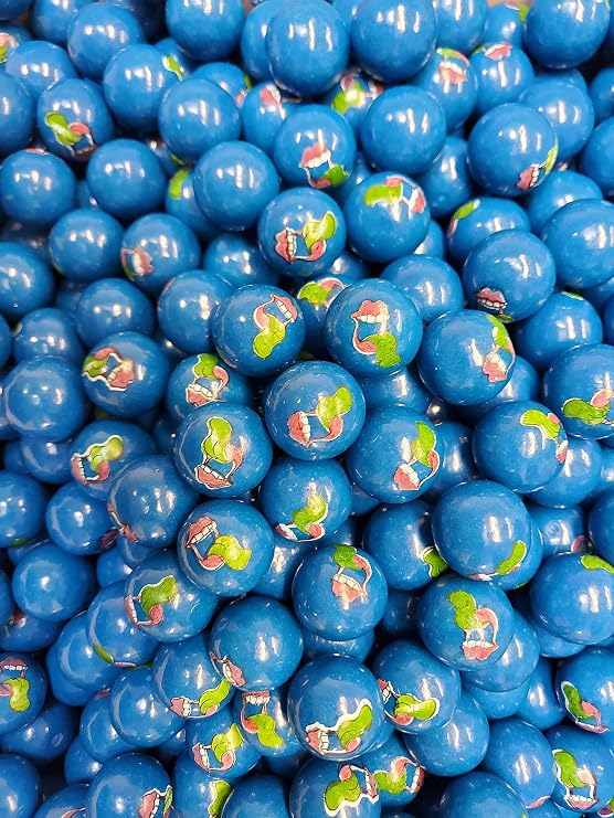 Blue Raspberry Tongue Painter Gumballs - Bubblegum Balls - 500g Approximately 70 Bubble Gum Balls - Gluten Free - Dairy Free - Blue Sweets