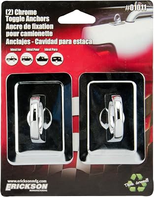 Erickson 01011 Chrome Stake Pocket Anchor, Pack of 2