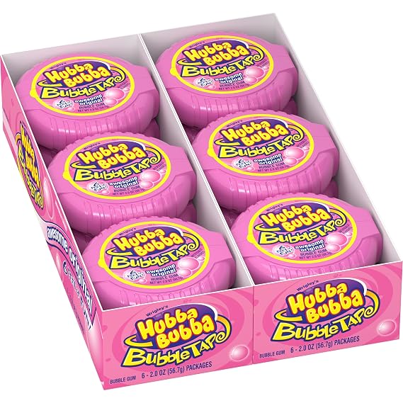 Hubba Bubba Bubble Gum Original Bubble Gum, 2 Ounce (Pack of 12)