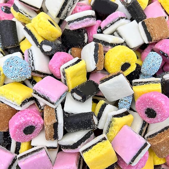 English Licorice Allsorts Candy | 2-Pound Bag | Soft Retro Candy Assortment | Bulk Licorice Candy Mix for Parties, Events, and Gifts | Classic English Sweets