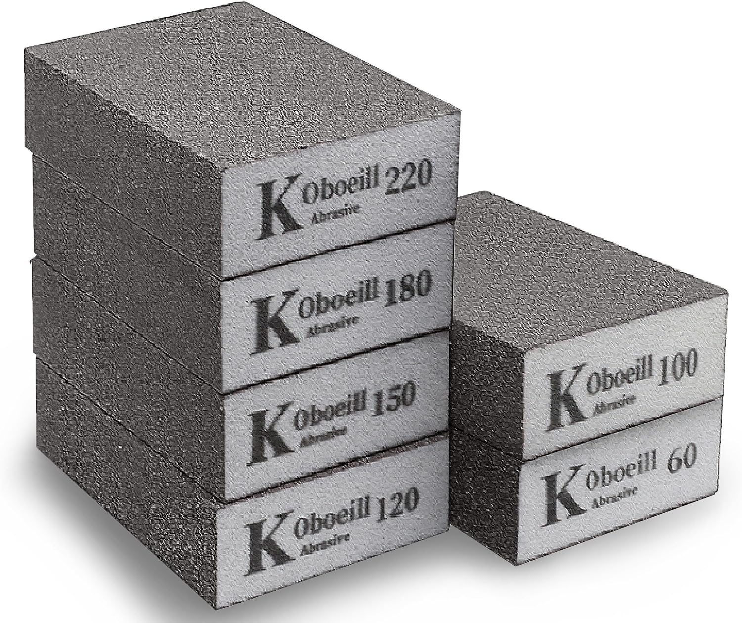 6-Pack Sanding Block, Sanding Sponges with 6 Grits 60,100,120,150,180,220 CoarseMediumFineSuperfine, Wet and Dry Dual-use Abrasive Pads, Washable and Reusable Sandpaper for Wood Walls Metal