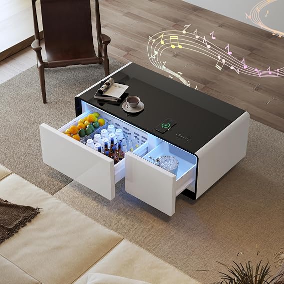 Smart Coffee Table with Fridge Modern Smart Coffee Table