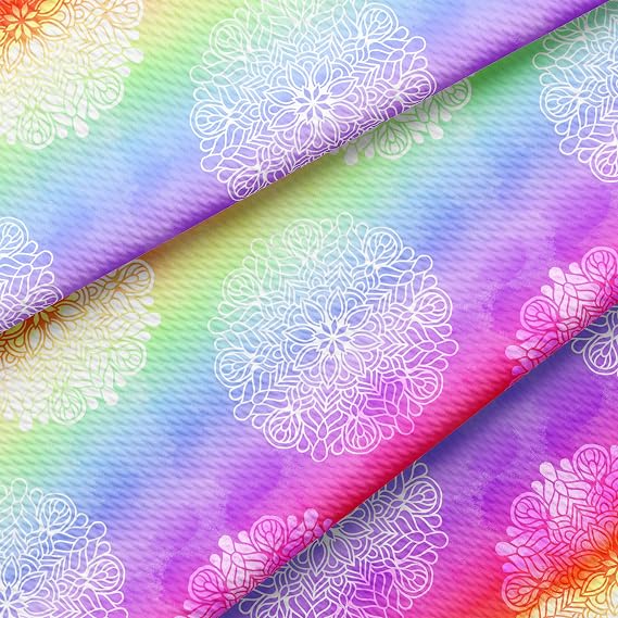 Bullet Textured Fabric By the Yard Floral Stretch Liverpool - 1 Yard Fabric for Bows Clothes Sewing (Floral110)