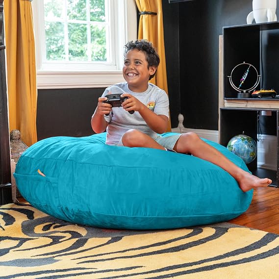 Jaxx Cocoon 4 Foot Bean Bag Chair and Crash Pad, Aqua