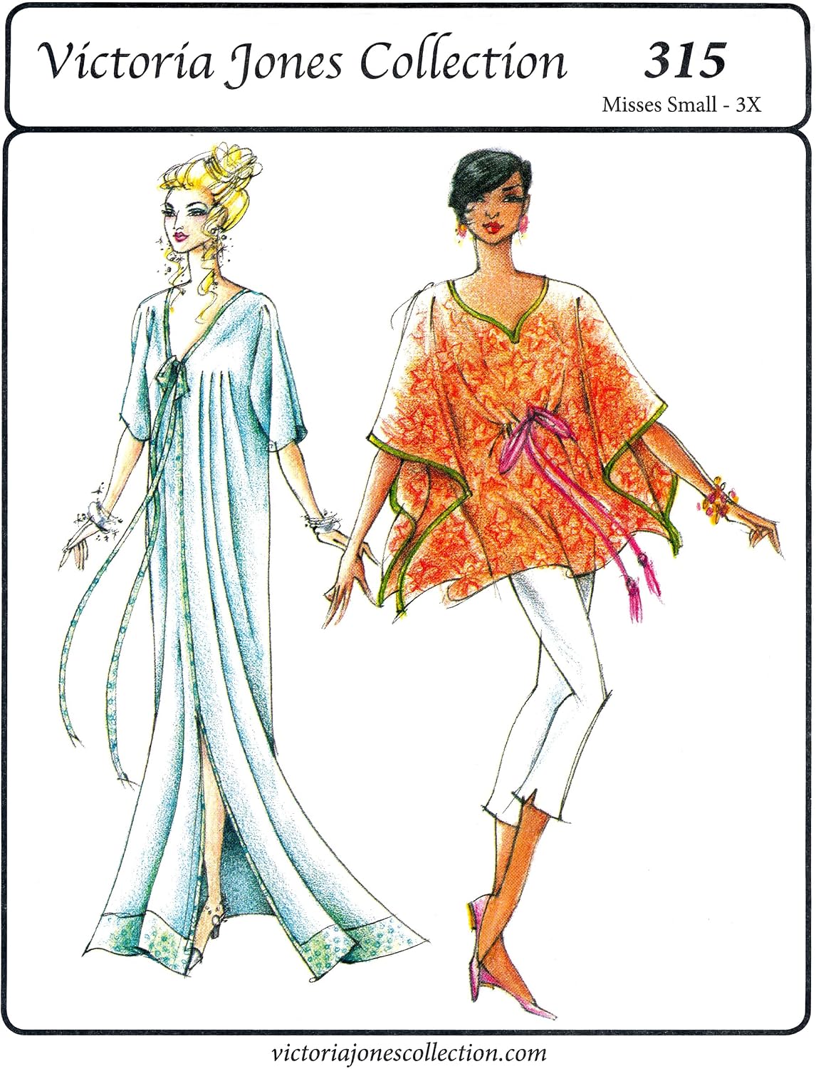 Versatile Hawaiian CaftanTunic Sewing Pattern #315 - Sizes S-3X