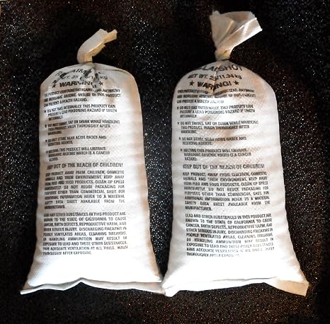 Washed and Re-graphited Reclaimed Lead Shot (2-25) Bags 50 pounds by RotoMetals Made in USA