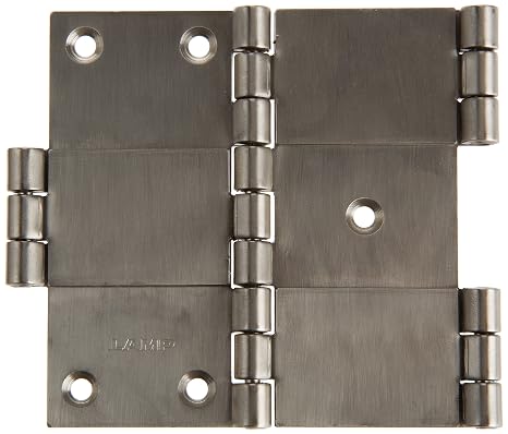 Sugatsune HG-BH80 Stainless Steel 304 Double Action Hinge, Satin Finish, 7.5mm Leaf Thickness, 94mm Open Width, 7.5mm Pin Diameter, 80mm Height