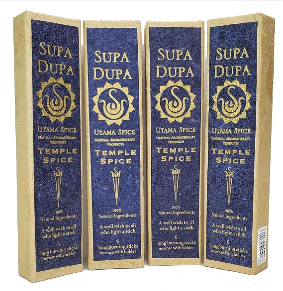 Temple Spice Incense (Regular) by Utama Spice (4 Box Bundle)