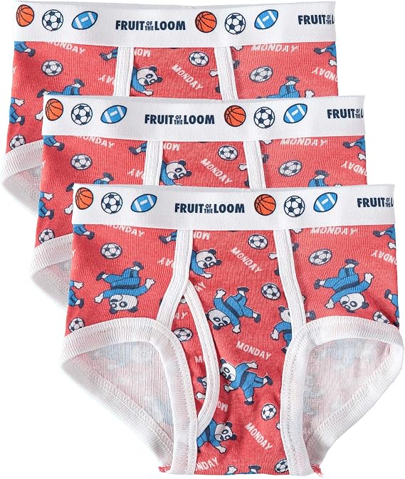 Fruit of the Loom Boys' Tag Free Cotton Briefs Underwear (Assorted Colors)