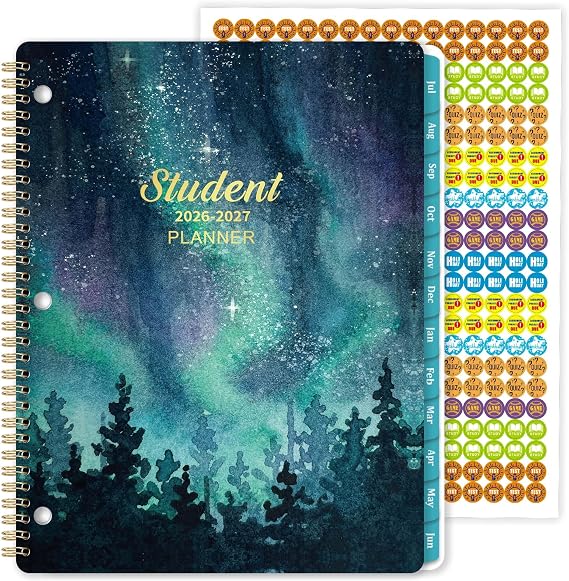 2026-2027 Student Planner, 9" x 11" Academic Planner