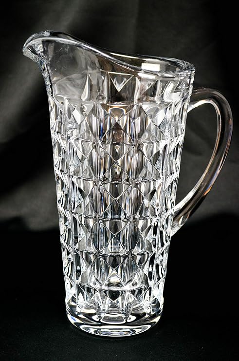 Crystal Glass Pitcher, Crystal Glass Water Carafe 34oz / 1 L, Juice Pitcher, Crystal Gift, Bohemia Czech Crystal Glass, Old Fashioned Glass, Home Decor