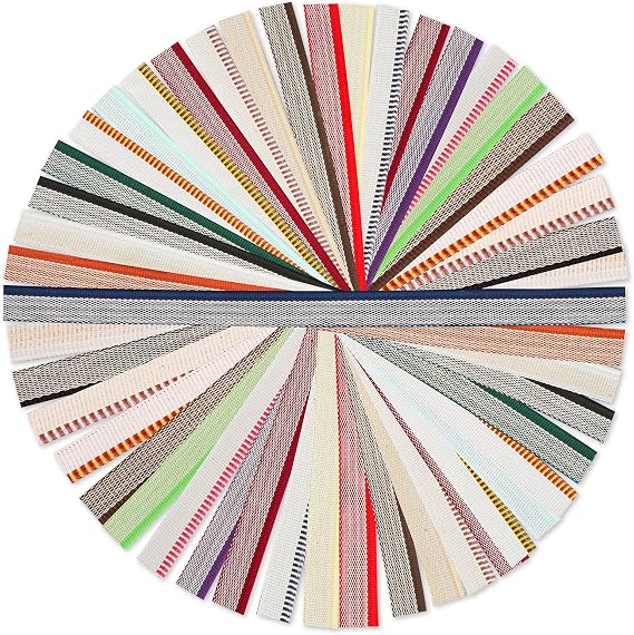 24pcs Book Binding Headbands, 11.8x0.5 Inch Cotton Book Headband Bookbinding Endbands Book Binding Cloth Book Binding Kits for Beginners Book Binding Decoration (24 Colors)