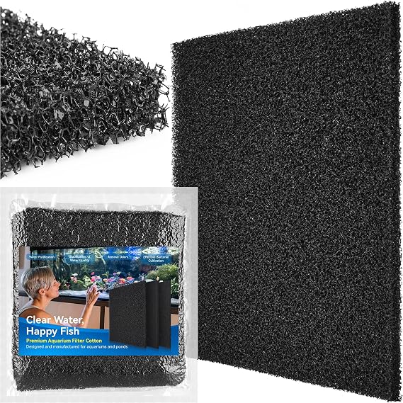Borlech Aquarium Filter Sponge Pad, Filter Media Foam Sponges, Filter Accessories for Fish Tanks and Ponds (47 x 47 x 2 cm, 20PPI, 1 Pack)