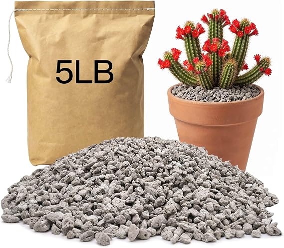 NIPUCK 1/4" 5LB Pumice for Plants Indoor, Succulent, Cactus, Landscaping