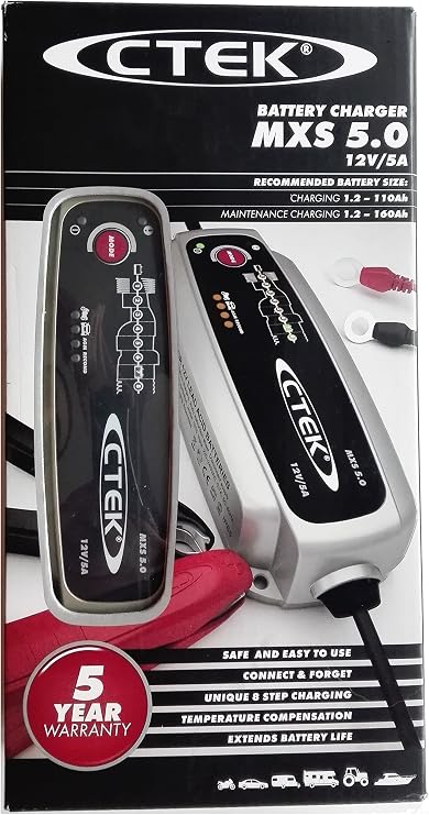 CTEK European Plug MXS 5.0 Lead-Acid Battery Charger 8 Step Fully Automatic Charger