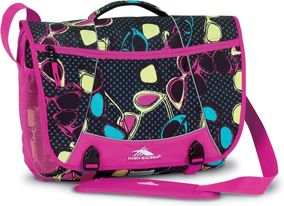 High Sierra Tank Messenger, Sunglasses Fuchsia/Pink, 18x13.5x7-Inch