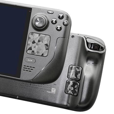 Luck&Link Touchpad Protector for Steam Deck, Texture Skin Stickers with touchpad and Back Buttons, Compatible with Steam Deck OLED & LCD(BrokenDiamonds-Black)