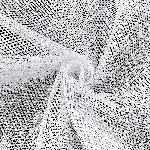 63 x 59 Inch White Mesh Fabric, Slightly Stretch Mesh Fabric Cuttable Netting Fabrics Meshes for Sewing Projects Shopping Bag Backpack Pocket Straps and Netting Clothes